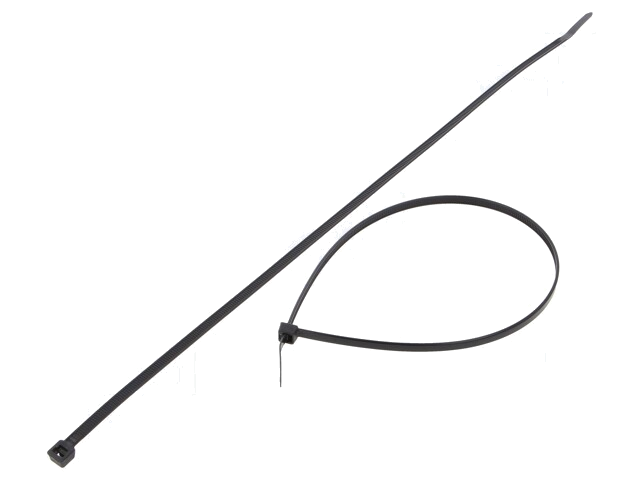 Kabelbinder; L: 350mm; W: 4,8mm; polyamide; 222N; zwart; Ømax: 90mm