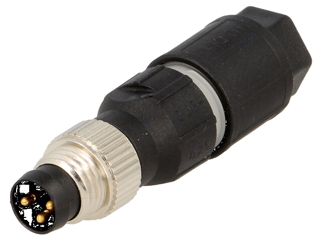 Connector: M8; mannelijk; PIN: 3; recht; voor draad; stekker; 4A