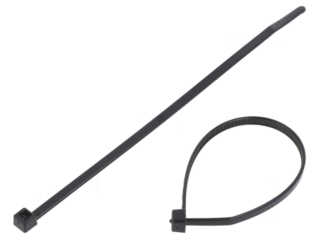 Kabelbinder; L: 148mm; W: 3,5mm; polyamide; 135N; zwart; Ømax: 35mm