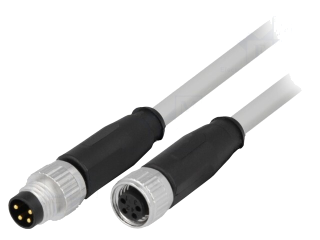 Kabel: voor sensoren/ automaten; M8-M8; mannelijk; vrouwelijk