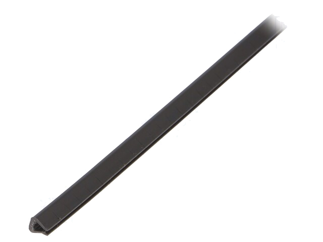 Randbescherming; polyethyleen; L: 30,5m; zwart; H: 4,7mm; W: 4,3mm
