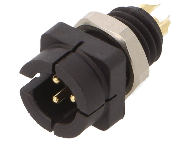 Connector: rond; contact; 709,719; mannelijk; PIN: 3; verguld; 3A