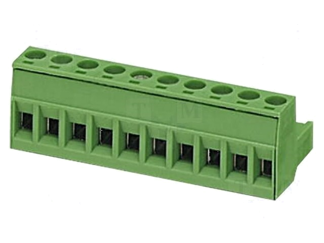 Ontkoppelbare terminal strip; 5mm; banen: 23; recht; stekker; 250V