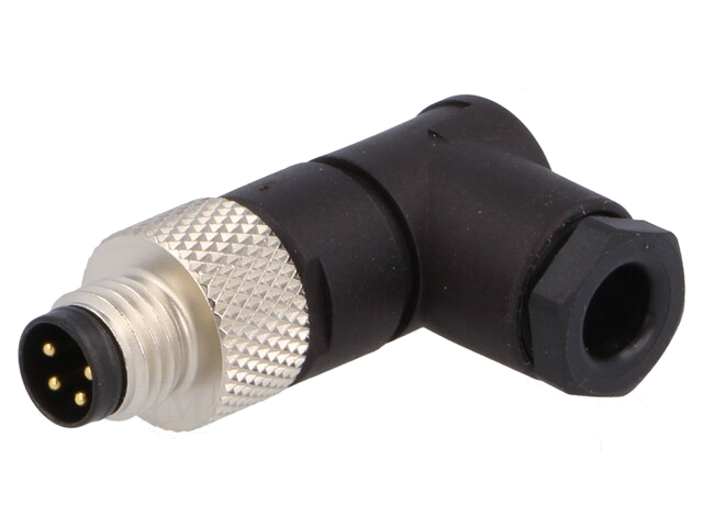 Connector: M8; mannelijk; PIN: 4; hoek van 90 °; voor draad