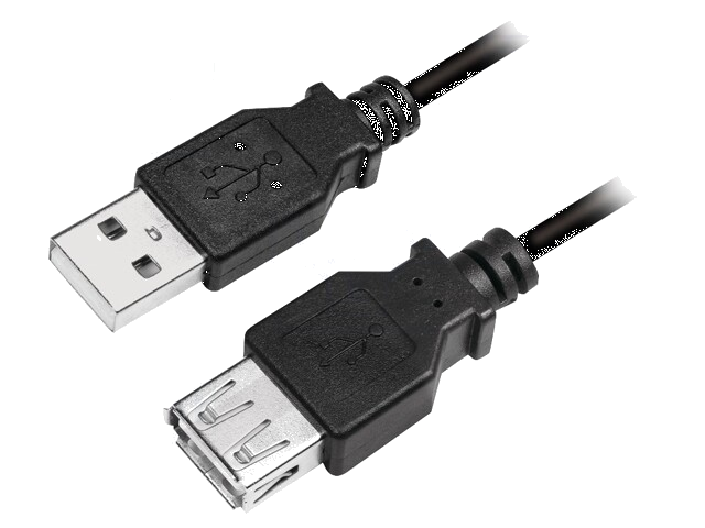 Kabel; USB 2.0; USB-A aansluiting,USB-A-stekker; vernikkeld; 3m