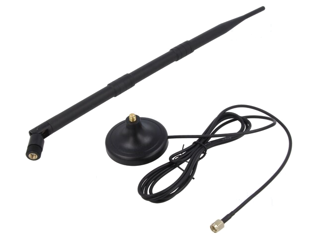 Antenne; zwart; RP-SMA; 50W; 2,4÷2,483GHz; 50Ω; 0,41m; 12dBi