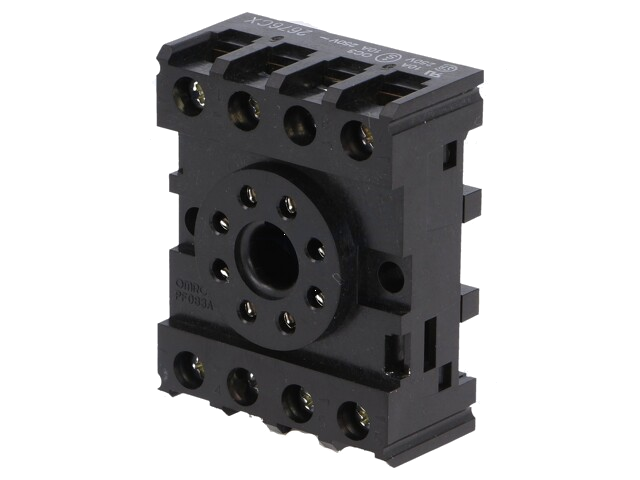 Socket; PIN: 8; op DIN-rail; Serie: MKS; Elektr.aansl: rond contact