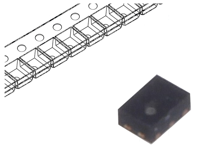 Diode: TVS netwerk; 6,1V; 3A; 30W; gezamenlijke anode; MicroQFN