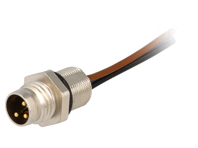 Connector: M8; 0,5m; mannelijk; PIN: 3; met kabels; contact; E; 4A