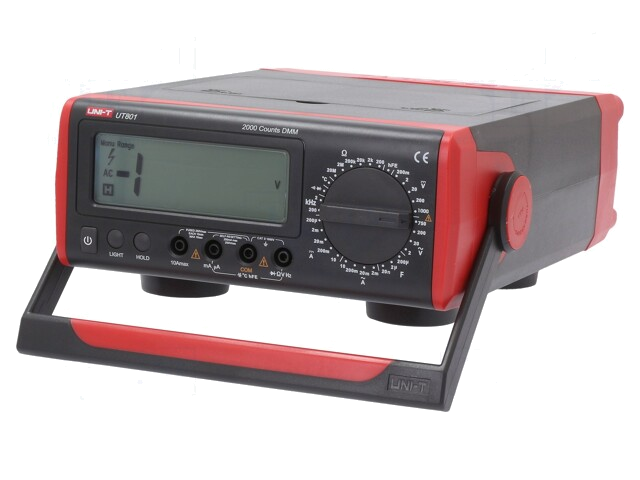 Tafelmultimeter; LCD; VDC: 200mV,2V,20V,200V,1kV; 20nF,2uF,200uF