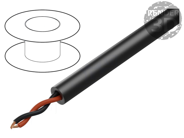 Leiding: voor luidsprekers; 2x13AWG; koord; OFC; zwart; -20÷70°C