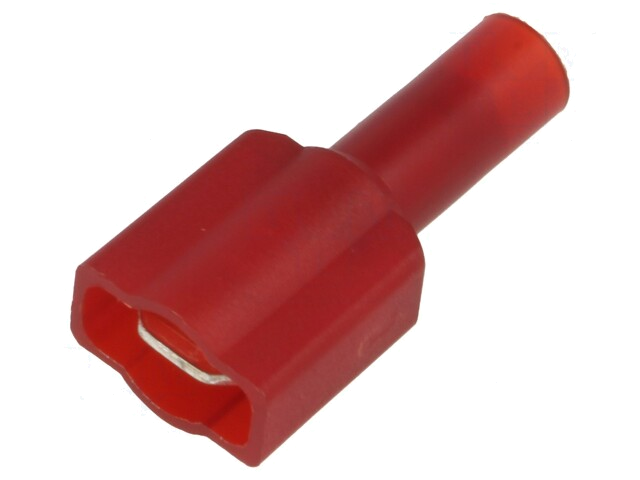 Connector: vlak; 6,4mm; 0,8mm; mannelijk; klemmen; voor draad; rood