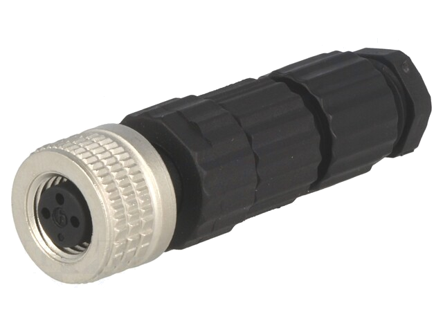 Connector: M8; vrouwelijk; PIN: 3; recht; voor draad; stekker; E; 4A