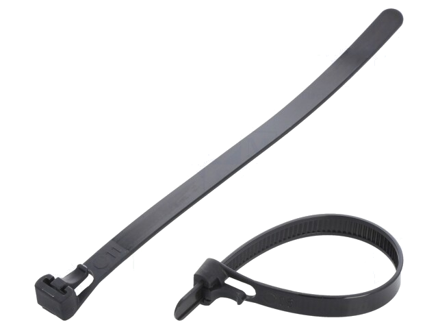Kabelbinder; losmaakbaar; L: 150mm; W: 7,6mm; polyamide; 222N; zwart