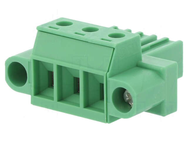 Ontkoppelbare terminal strip; 7,62mm; banen: 3; recht; stekker