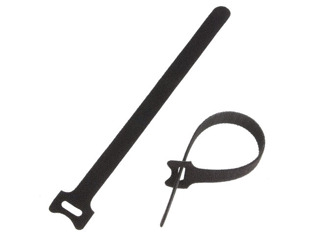 Klittenband kabelbinder; L: 240mm; W: 16mm; zwart; 20st; Ømax: 65mm