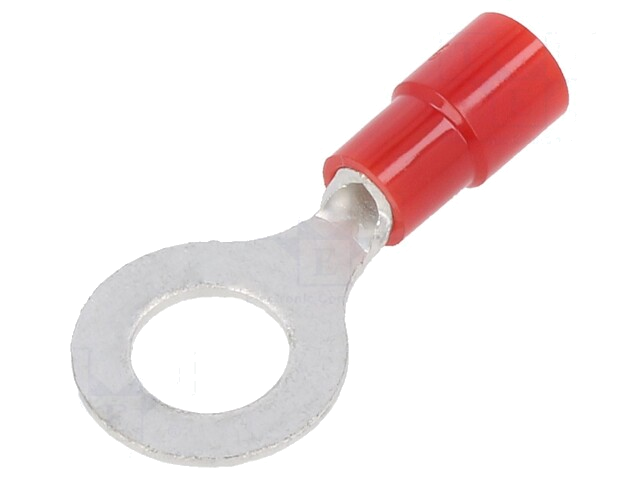 Uiteinde: oog; M6; Ø: 6,4mm; 0,3÷1,65mm2; klemmen; voor draad; rood