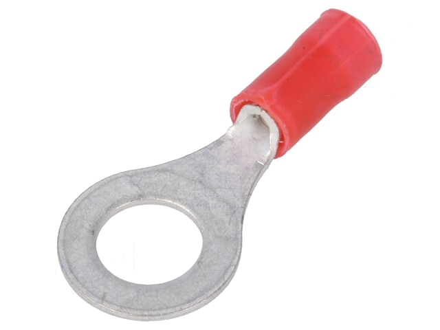 Uiteinde: oog; M6; Ø: 6,4mm; 0,3÷1,4mm2; klemmen; voor draad; rood
