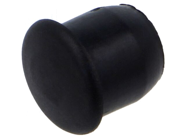 Afsluitdopje; H: 9mm; indrukken; Flensdiam: 12mm; zwart; LDPE