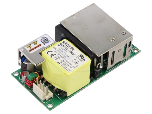 Voedingseenheid: schakelende; open; 130W; 85÷264VAC; 15VDC; 8,66A