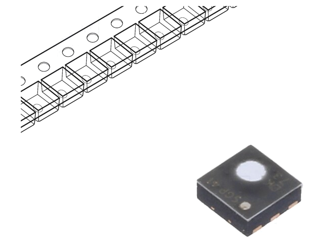 Sensor: gas; Uvoed: 1,7÷3,6VDC; -10÷50°C; SGP; SMT; DFN6