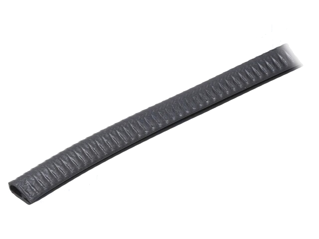 Randbescherming; PVC; L: 10m; zwart; H: 17mm; W: 10mm; D.paneel: 1÷4mm
