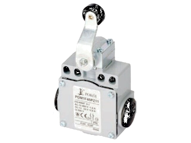 Eindschakelaar; hendel R 34,5mm, roller van kunststof Ø18mm