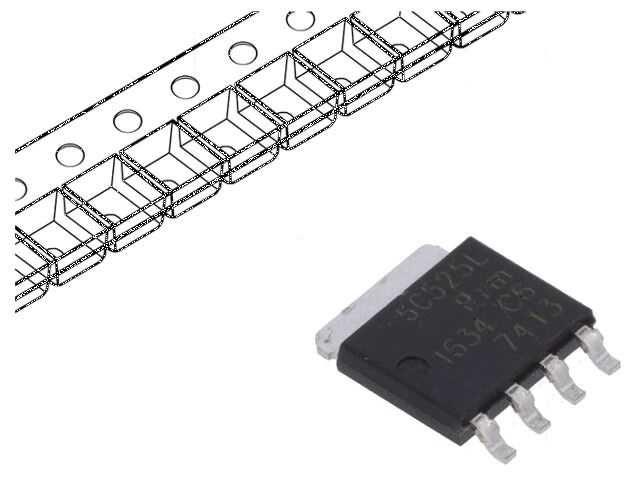 Transistor: N-MOSFET; unipolair; 25V; 45A; 48W