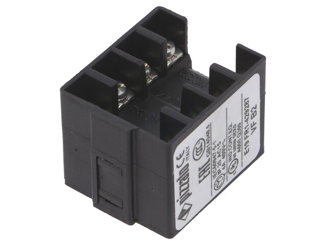 Contactblok; NC + NO x2; 10A; max.400VAC; max.250VDC; -40÷80°C