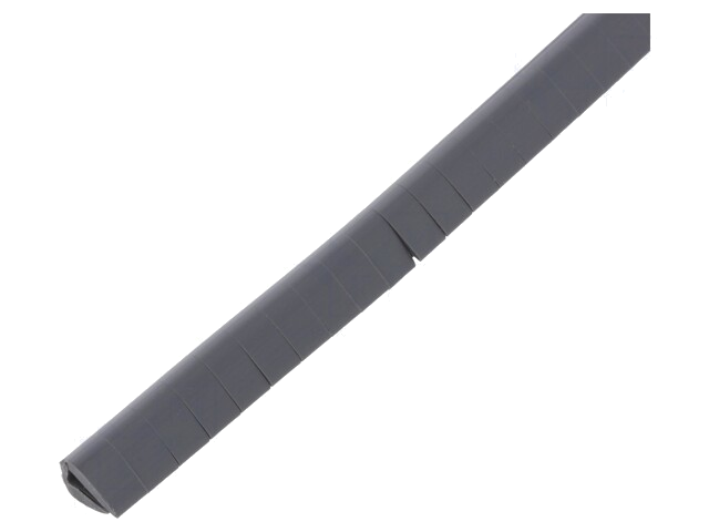 Randbescherming; PVC; L: 10m; grijs; H: 9mm; W: 5mm; -30÷70°C