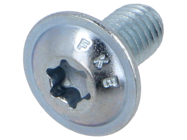 Schroef; met kraag; M5x10; 0,8; Kop: bol; Torx®; TX25; staal; zink