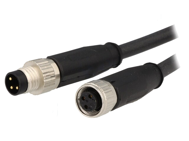 Kabel: voor sensoren/ automaten; M8-M8; mannelijk; vrouwelijk