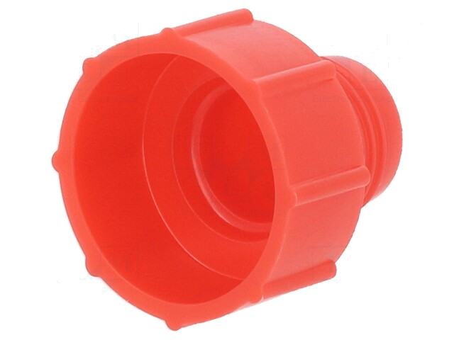 Onderste patroonafsluitdop; rood; draadpen; voor doseerpatronen