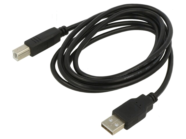 Kabel; USB 2.0; USB-A-stekker,USB-B-stekker; 3m; zwart; Ader: Cu