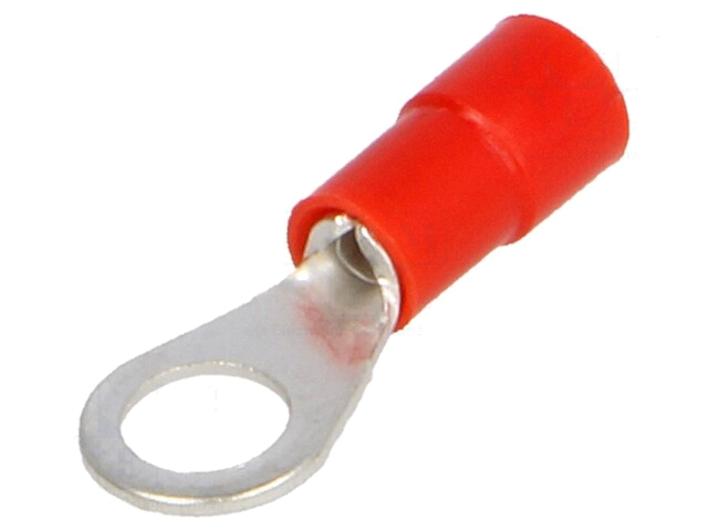 Uiteinde: oog; M5; Ø: 5,2mm; 0,25÷1,5mm2; klemmen; voor draad; rood