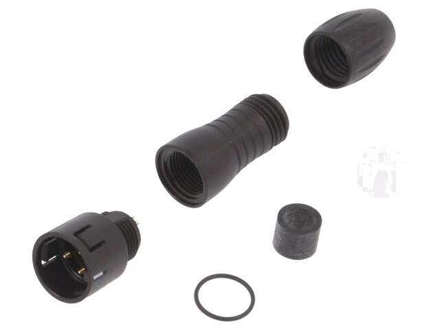 Connector: rond; stekker; 720; mannelijk; PIN: 3; Snap-in,ingedrukt