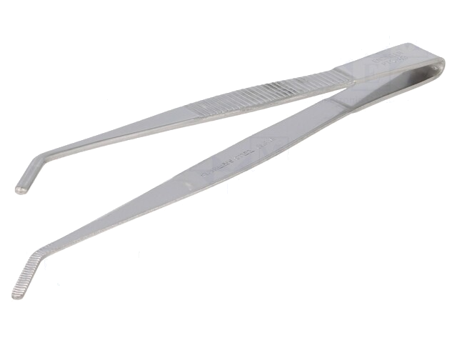 Pincet; 125mm; De vorm van de punt: afgeronde; Breed.tip: 2,3mm