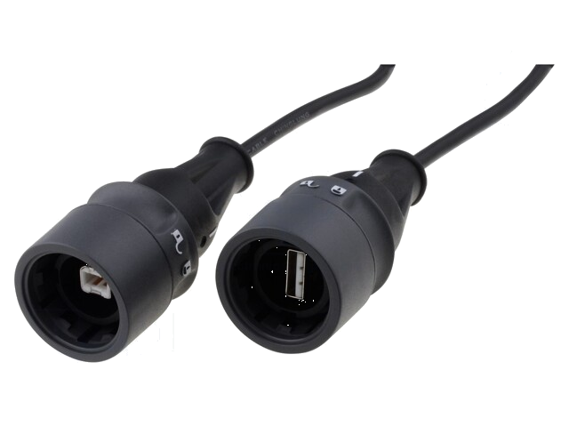 Verloopstuk: kabel-adapter; interne bajonet,push-pull; UL94V-0
