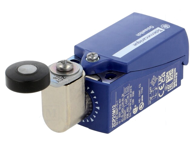 Eindschakelaar; hendel R 33mm, roller van kunststof Ø19mm
