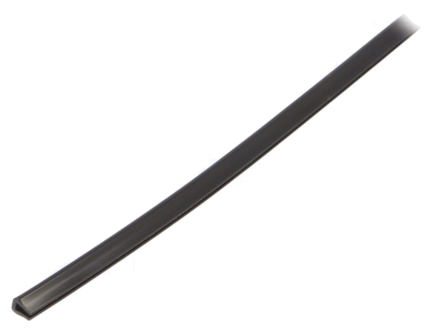 Randbescherming; polyethyleen; L: 30,5m; zwart; H: 4,1mm; W: 3,3mm