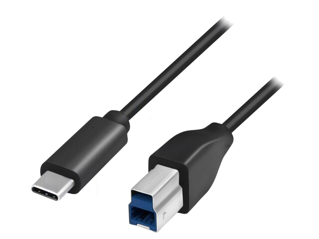 Kabel; USB 3.0; USB-B-stekker,USB-C-stekker; 2m; zwart
