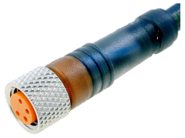 Connector: M8; 2m; vrouwelijk; PIN: 4; recht; met wartel,met kabels