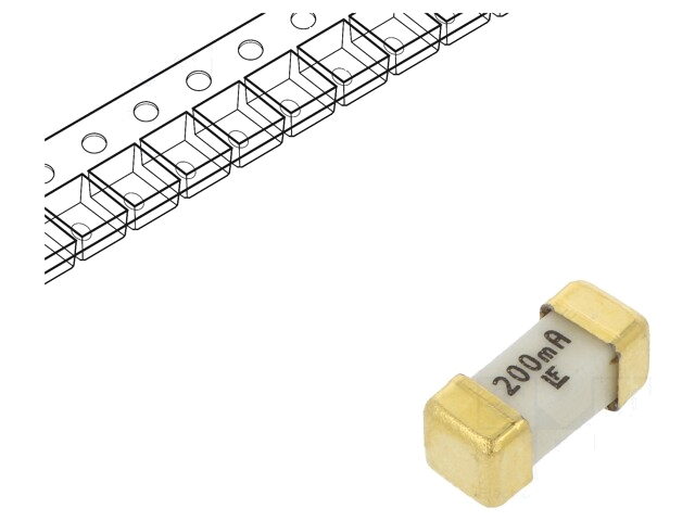 Zekering: smeltveiligheid; super snel; 200mA; 125VAC; 125V; 125VDC