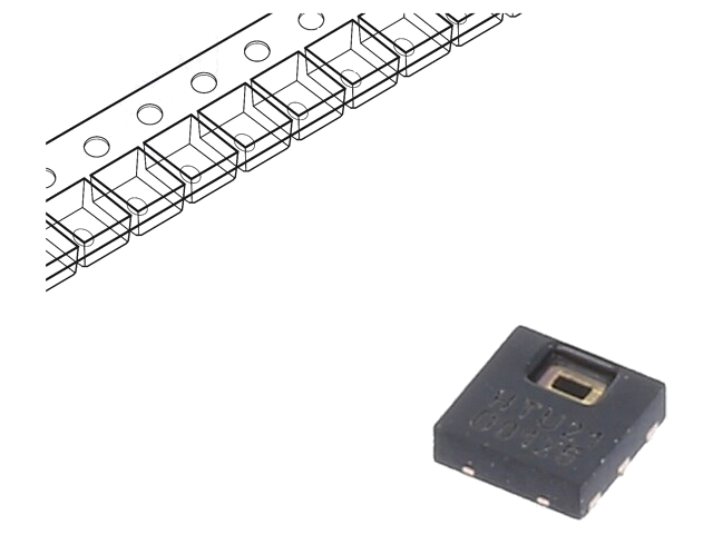 Sensor: temperatuur en vochtigheid; 0÷100%RH; -40÷125°C; DFN6