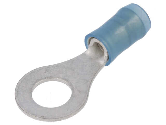 Uiteinde: oog; M6; Ø: 6,35mm; 1,25÷2mm2; klemmen; voor draad; blauw