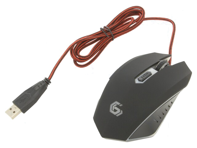 Optische muis; zwart,rood; USB A; bekabelde; 1,3m; Aant.knop: 6
