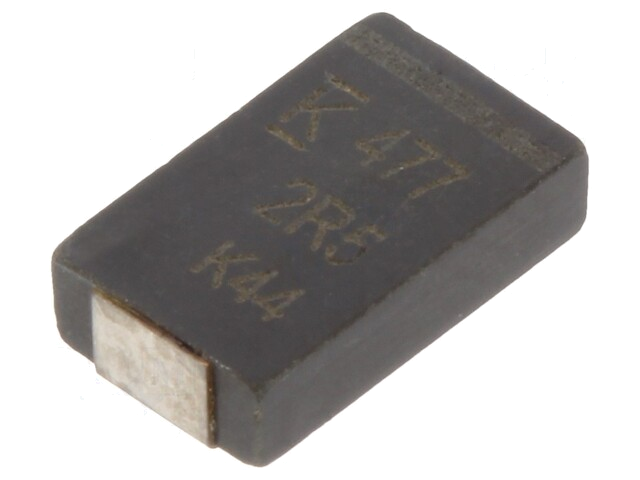 Condensator: polymeer; low ESR; 470uF; 2,5VDC; V; 2917; ESR: 3mΩ; SMD