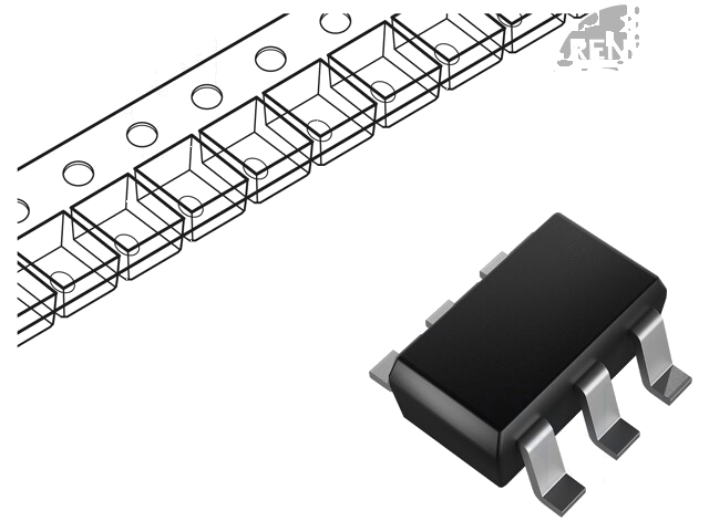 Diode: TVS netwerk; 6V; 5A; TSOT26; Ch: 4; rol,band