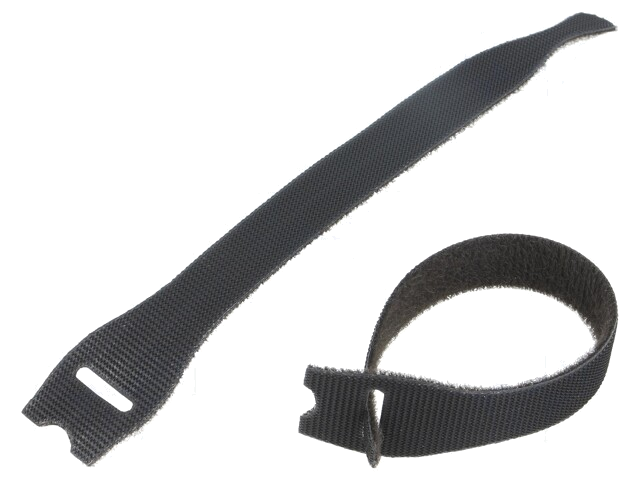 Klittenband kabelbinder; L: 150mm; W: 12,5mm; zwart; 10st; -40÷85°C