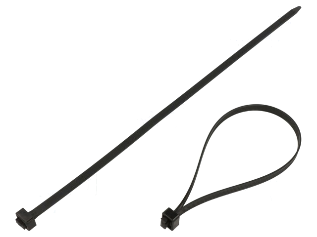 Kabelbinder; met bevestiging; L: 375mm; W: 7,5mm; polyamide; 700N
